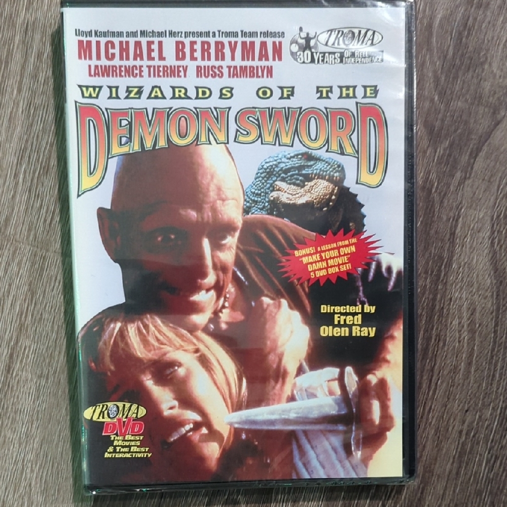 Wizards of the Demon Sword DVD by Troma DVD with extras!